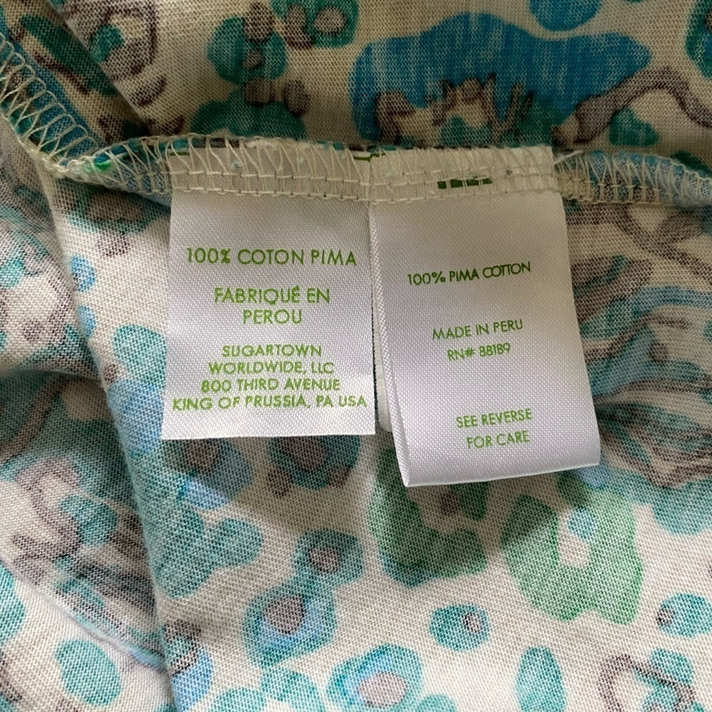 Lilly Pulitzer Blue Beige Corine Dress Sea Oat Escapades Medium - Picture 16 of 16